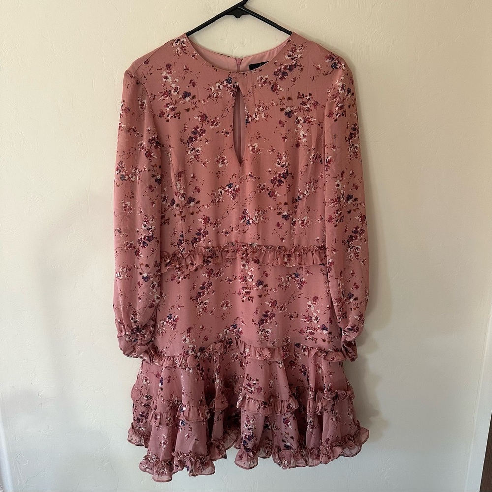Bardot Ditsy Frill Dress in Rose Ditsy - Picture 4 of 11